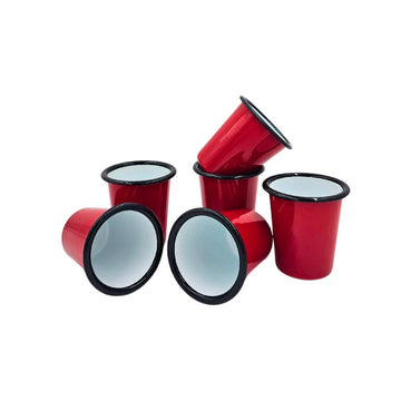 Set 6 Unidades Vaso Enlozado de 0.40 mm de Espesor