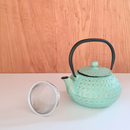 Tetera Bolton de Fierro Fundido Verde Agua con Filtro 1 Litro-1