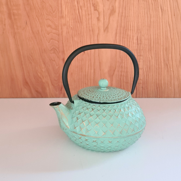 Tetera Bolton de Fierro Fundido Verde Agua con Filtro 1 Litro