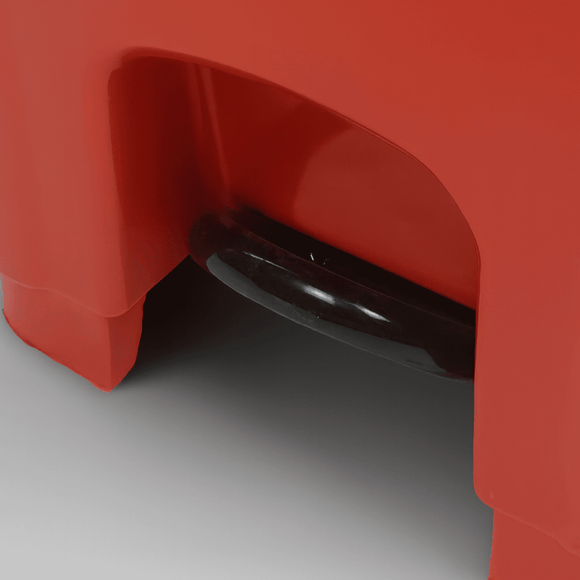 Contenedor Bolton color Rojo con Pedal Metálico de 120 Litros