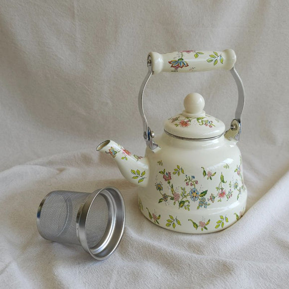 Tetera Bolton Enlozada Floreada 1.3 Litros con Filtro