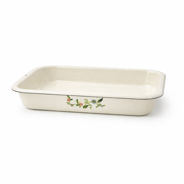 Asadera Bolton Enlozada con Flores de 36 x 25 x 5.7 cm