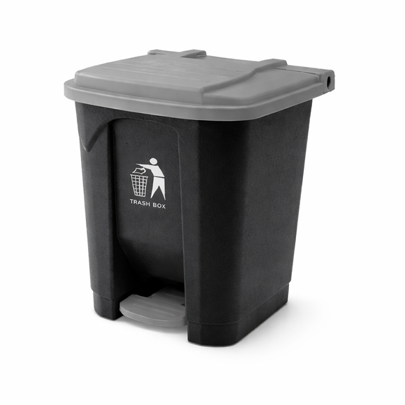 Contenedor Bolton de 80 Litros con Pedal Metálico - Tapa gris