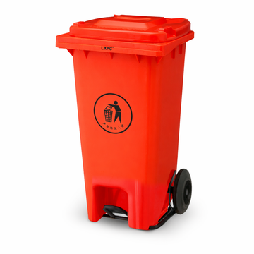 Contenedor Bolton color Rojo con Pedal Metálico de 120 Litros