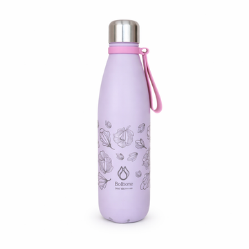 Botella Insulada Bolton color rosa con ilustraciones de 500 ml