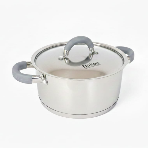 Olla Bolton de Acero Inoxidable 3.5 Litros con Tapa Revestida en Silicona