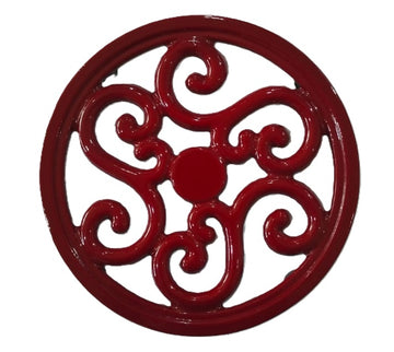 Salvamantel de fierro fundido enlozado - 18 cm color Rojo