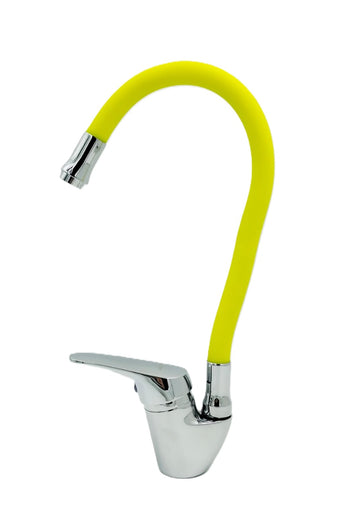 Monomando para Lavaplatos Bolton Cuello Flexible Amarillo