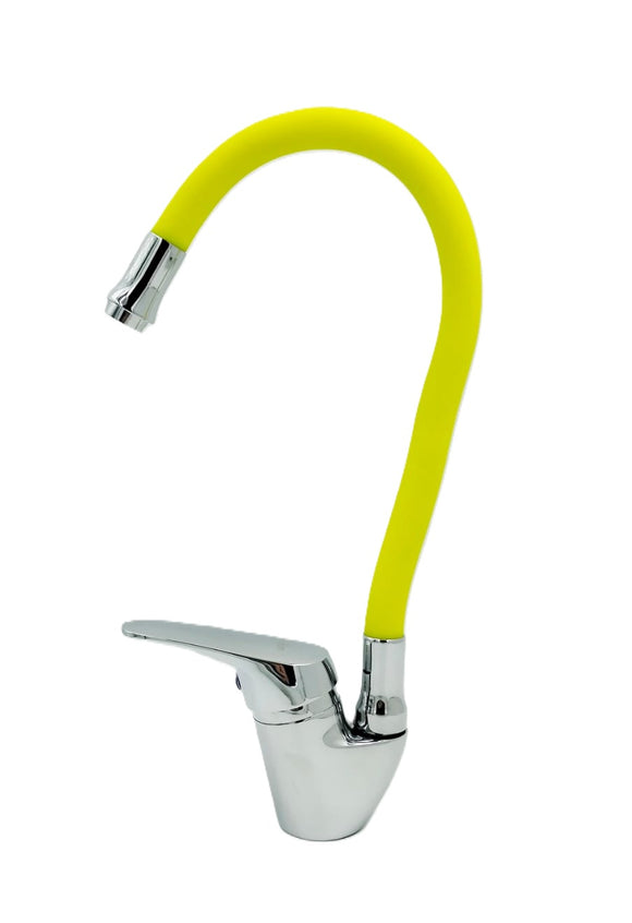 Monomando para Lavaplatos Bolton Cuello Flexible Amarillo