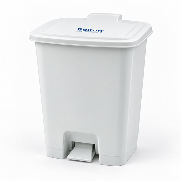 Contenedor con pedal Bolton 30 litros color Blanco