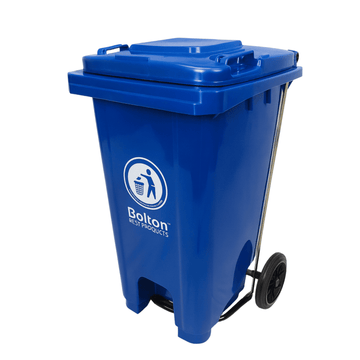 Contenedor Bolton color Azul con Pedal Metálico de 120 Litros