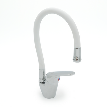 Monomando para Lavaplatos Bolton Cuello Flexible Blanco