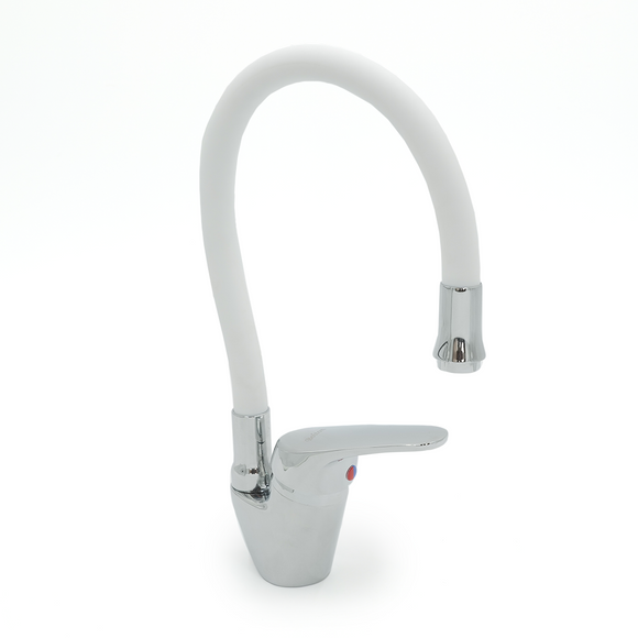 Monomando para Lavaplatos Bolton Cuello Flexible Blanco