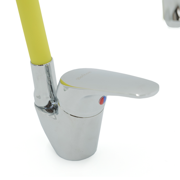 Monomando para Lavaplatos Bolton Cuello Flexible Amarillo