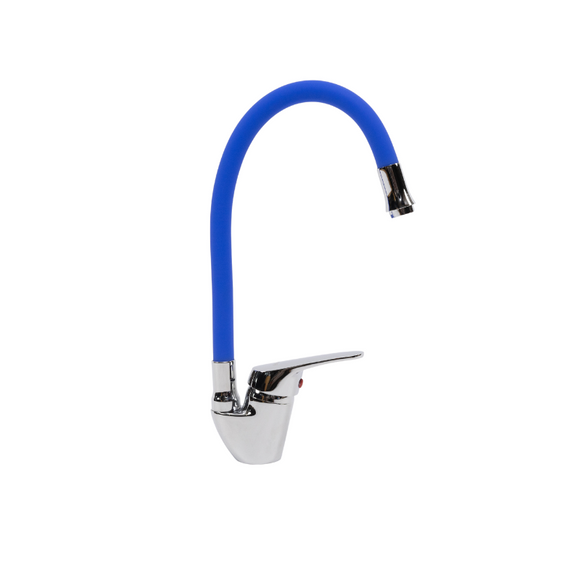 Monomando para Lavaplatos Bolton Cuello Flexible Azul