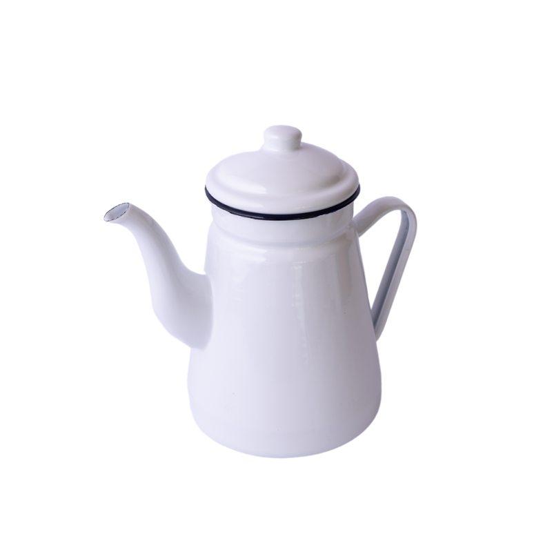 Jarra de té enlozada color blanco 1.25 y 2 litros