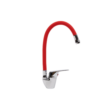 Monomando para Lavaplatos Bolton Cuello Flexible Rojo