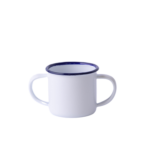 Mug enlozado vintage 6 cm dos asas (0.40 mm espesor)