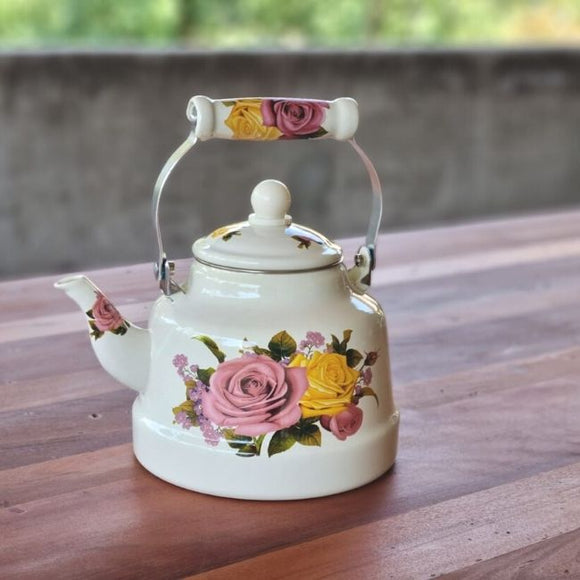 Tetera Bolton Enlozada Rosas 2.5 Litros