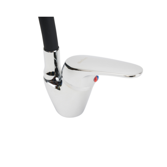 Monomando para Lavaplatos Bolton Cuello Flexible Negro