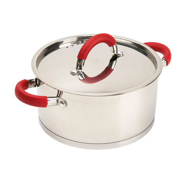 Olla Bolton de Acero Inoxidable 4.5 Litros con Tapa Revestida en Silicona