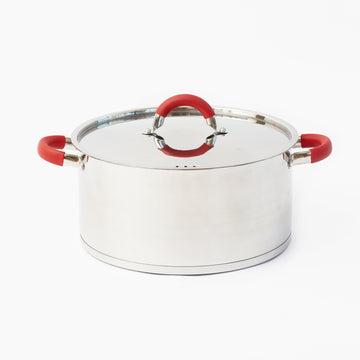 Olla Bolton de Acero Inoxidable 6 Litros con Tapa Revestida en Silicona