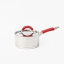 Olla Bolton de Acero Inoxidable 16 cm - 1.25 Litros con Tapa Revestida en Silicona-1