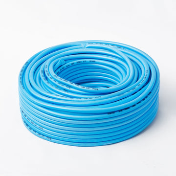 Manguera Bolton de Riego Color Celeste 1/2" 100 Metros (Con sistema antitorsión, no se dobla)