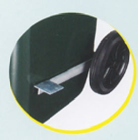 Contenedor Bolton con Ruedas de 120 Litros - Gris con Tapa Verde