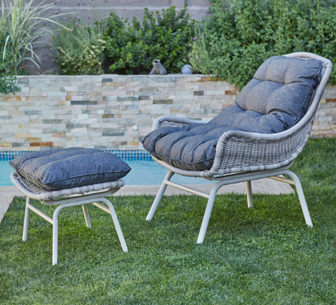Silla de terraza con apoya pies