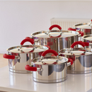 Olla Bolton de Acero Inoxidable 1.5 Litros con Tapa Revestida en Silicona-3