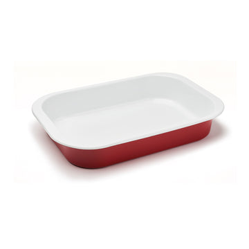 Asadera Bolton Enlozada Roja de 34 x 23 x 7 cm